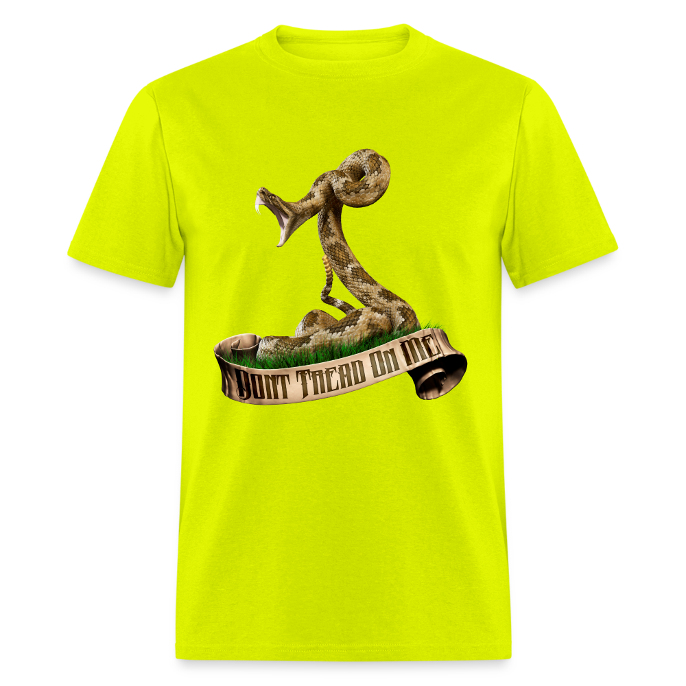 Don't Tread on Me tee shirt - safety green