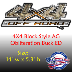 4x4 Block Style Off Road  camo vinyl decal - [Awesome_Decals]