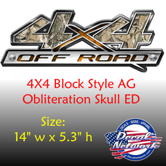 4x4 Block Style Off Road  camo vinyl decal - [Awesome_Decals]