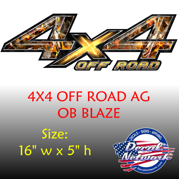 4x4 OFF ROAD Camouflage vinyl truck decals - [Awesome_Decals]