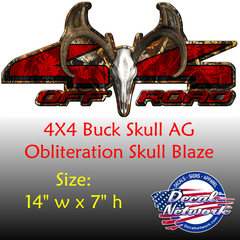 4x4 Skull Camo Off Road vinyl decal - [Awesome_Decals]