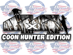 4X4 snow camo coon hunter edition vinyl decal