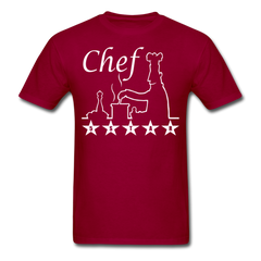 5 STAR Chef Tee shirt Culinary Cook - dark red