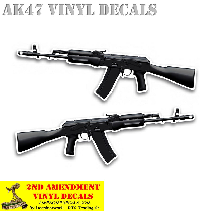 AK 47 Vinyl Decal set 2A gun stickers
