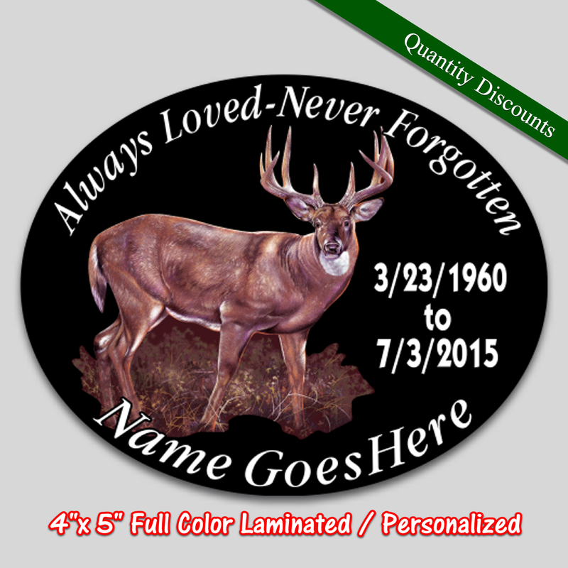 in loving memory whitetail buck deer decal