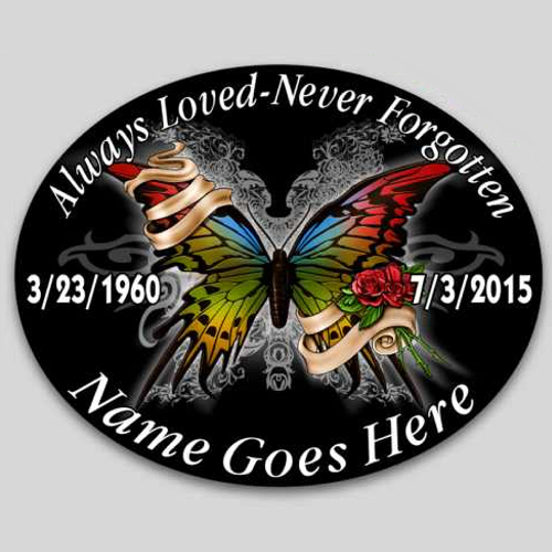 in loving memory decal butterfly
