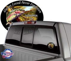 Always Loved - Never Forgotten Rainbow Trout Fishing Themed decal - [Awesome_Decals]