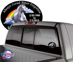 Always Loved - Never Forgotten Unicorn Rainbow decal - [Awesome_Decals]