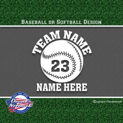 custom personalized vinyl baseball softball decal sticker