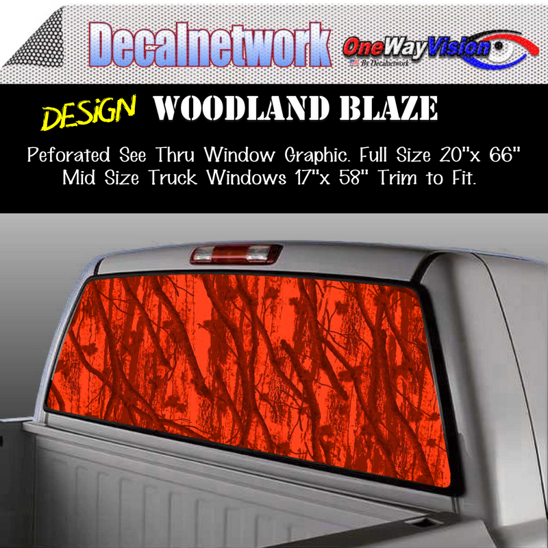 blaze orange camo window graphic