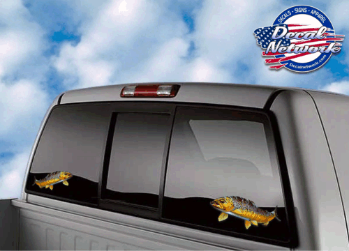 Brown Trout full color vinyl fish decal sticker - RTC Trading Company