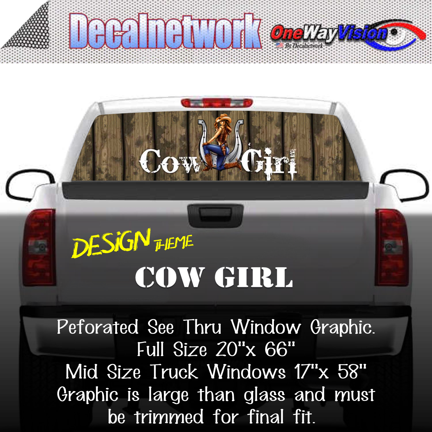 cow girl window graphic