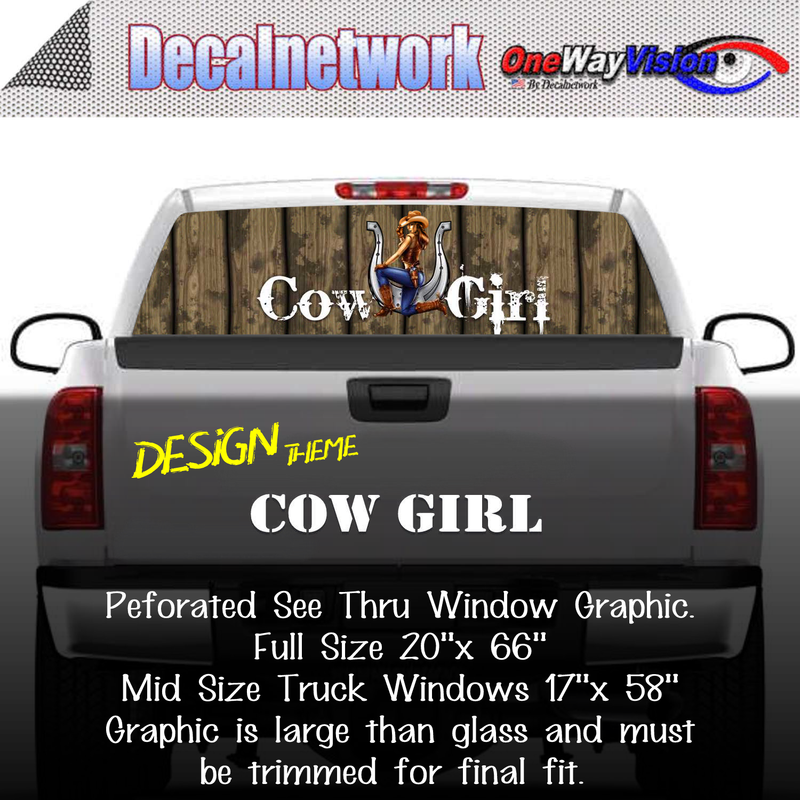 cow girl window graphic