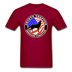 Coyote Trapper American Tradition tee shirt - dark red