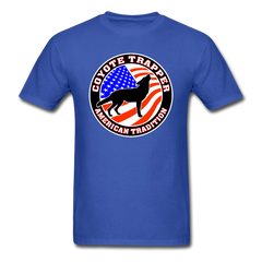 Coyote Trapper American Tradition tee shirt - royal blue