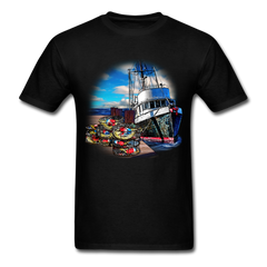 Crabbing Crab Boat tee shirt - black