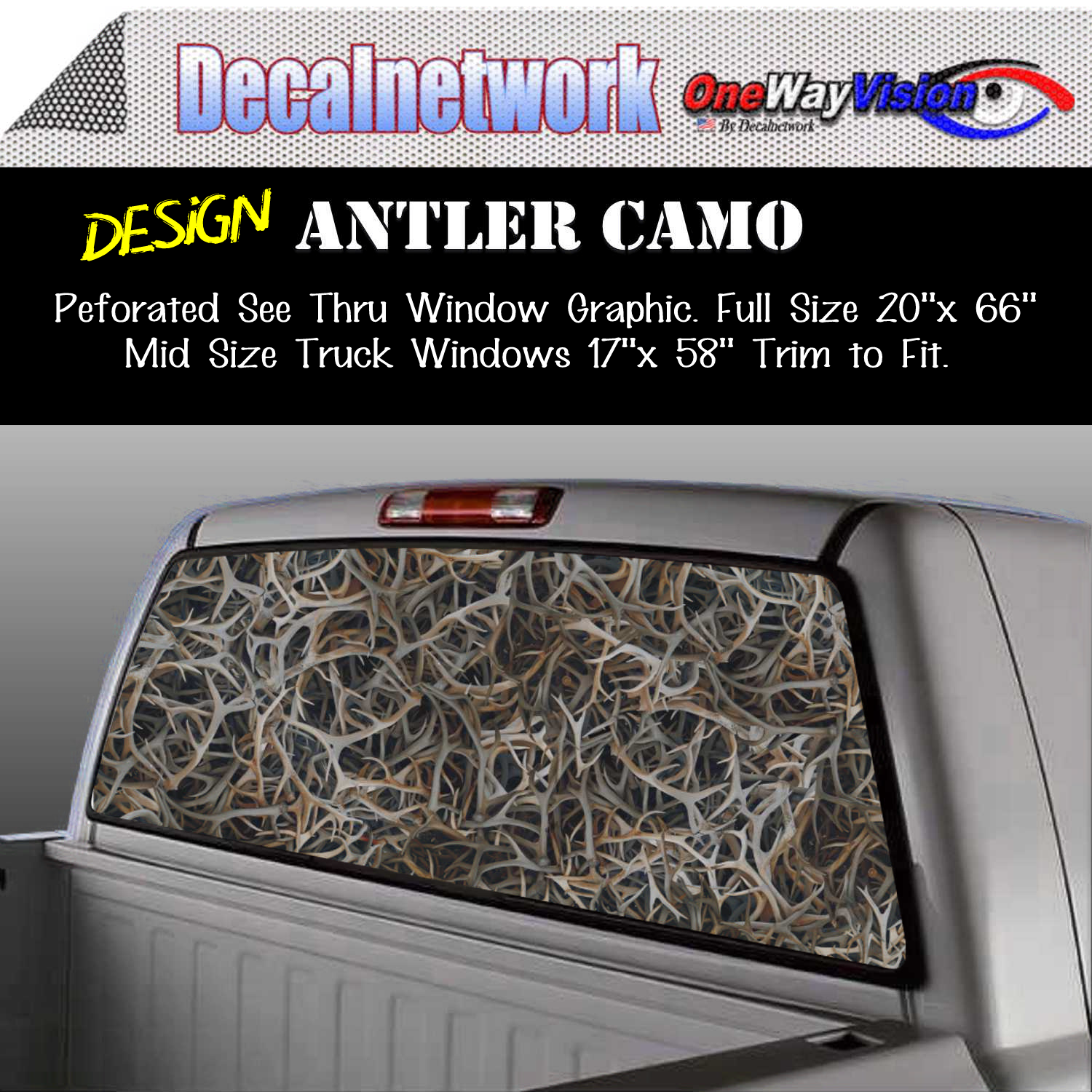 deer antler window graphic
