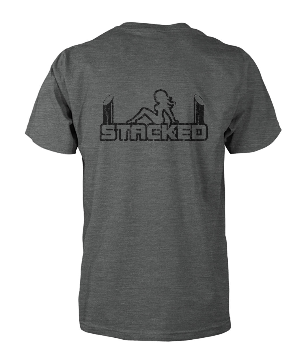 Dirty Diesel truck girl stacked t-shirt - ViralStyle