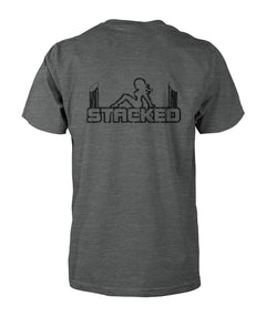 Dirty Diesel truck girl stacked t-shirt - ViralStyle