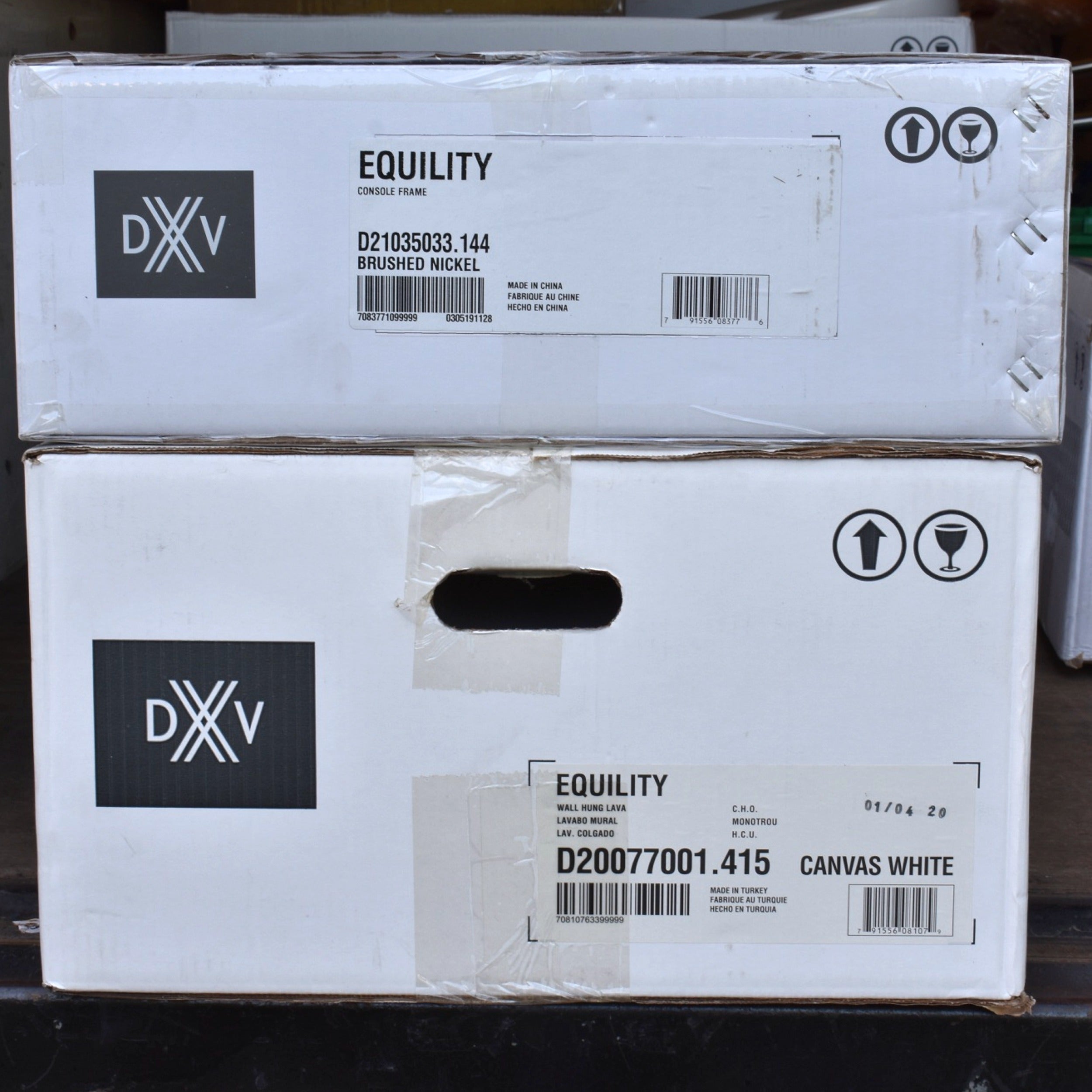 DXV Equility Console Frame Brushed Nickel With for 33" sink set