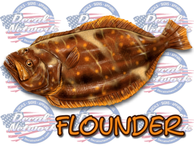 flounder vinyl decal sticker