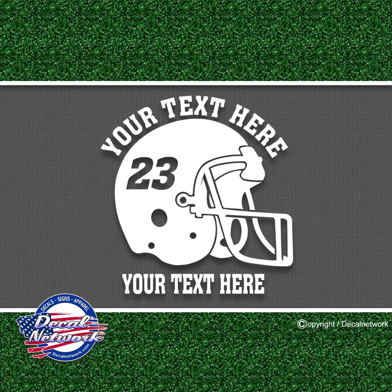custom personalized vinyl football helmet decal sticker