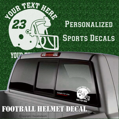 custom personalized vinyl football helmet decal sticker