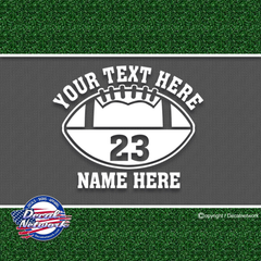 custom personalized vinyl football decal sticker