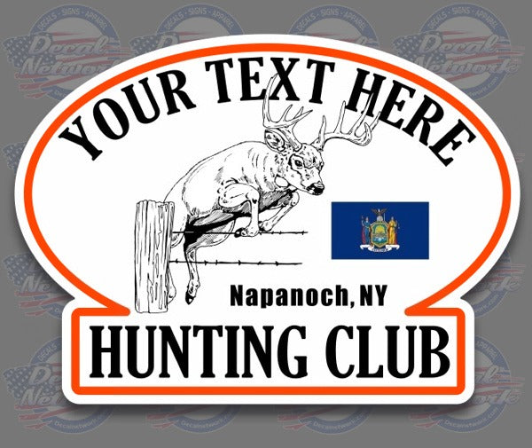 Hunting Club Oval color decal design it live