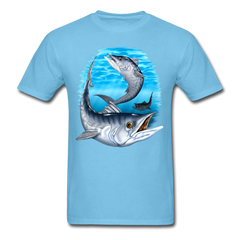 King Mackerel Under Water tee shirt - aquatic blue