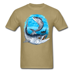 King Mackerel Under Water tee shirt - khaki