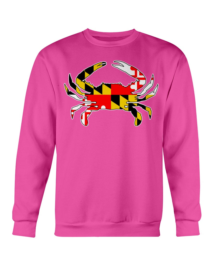 maryland flag crab design shirt
