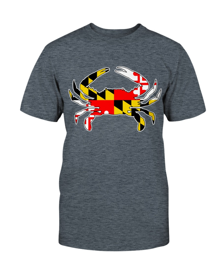 maryland flag crab tee shirt