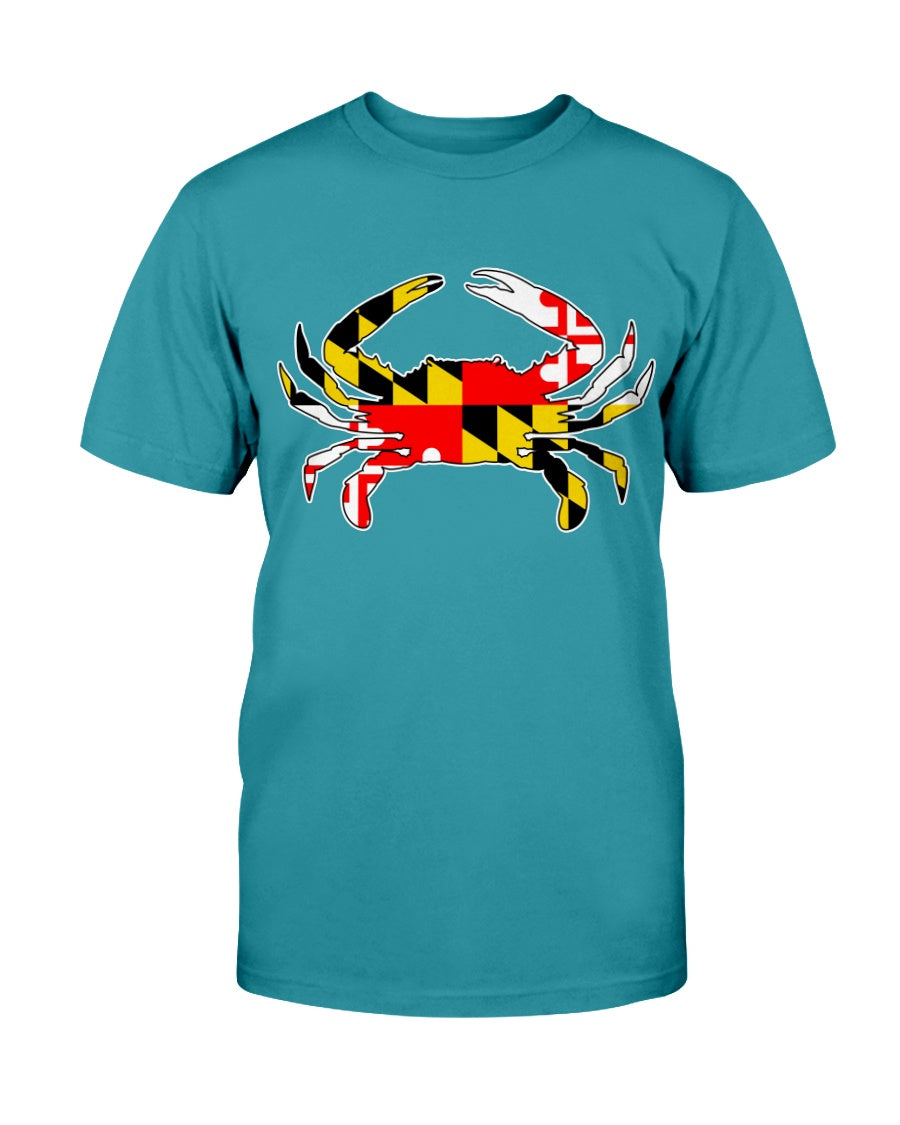 maryland flag crab tee shirt