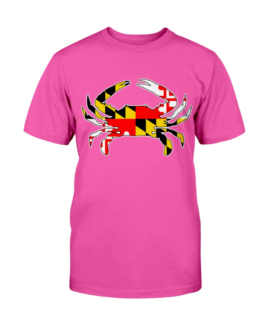 maryland flag crab tee shirt