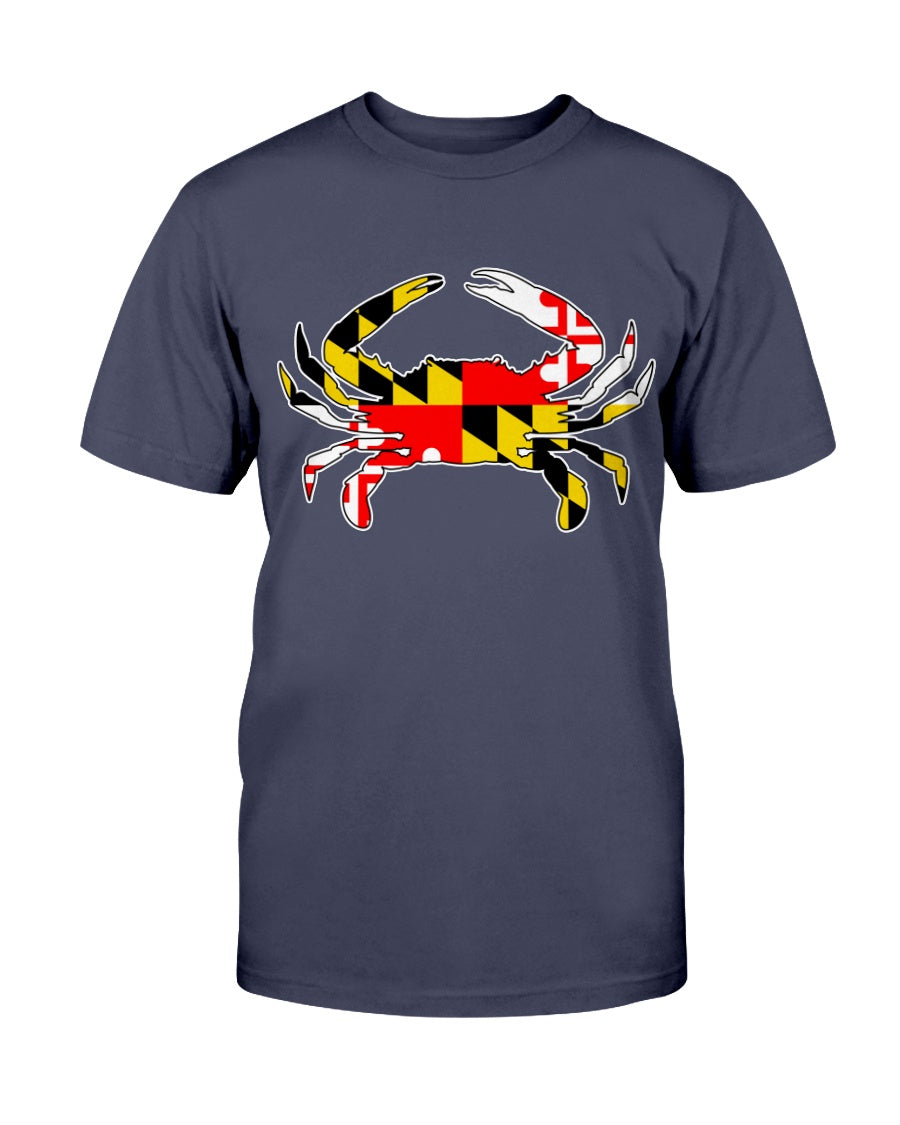 maryland flag crab tee shirt