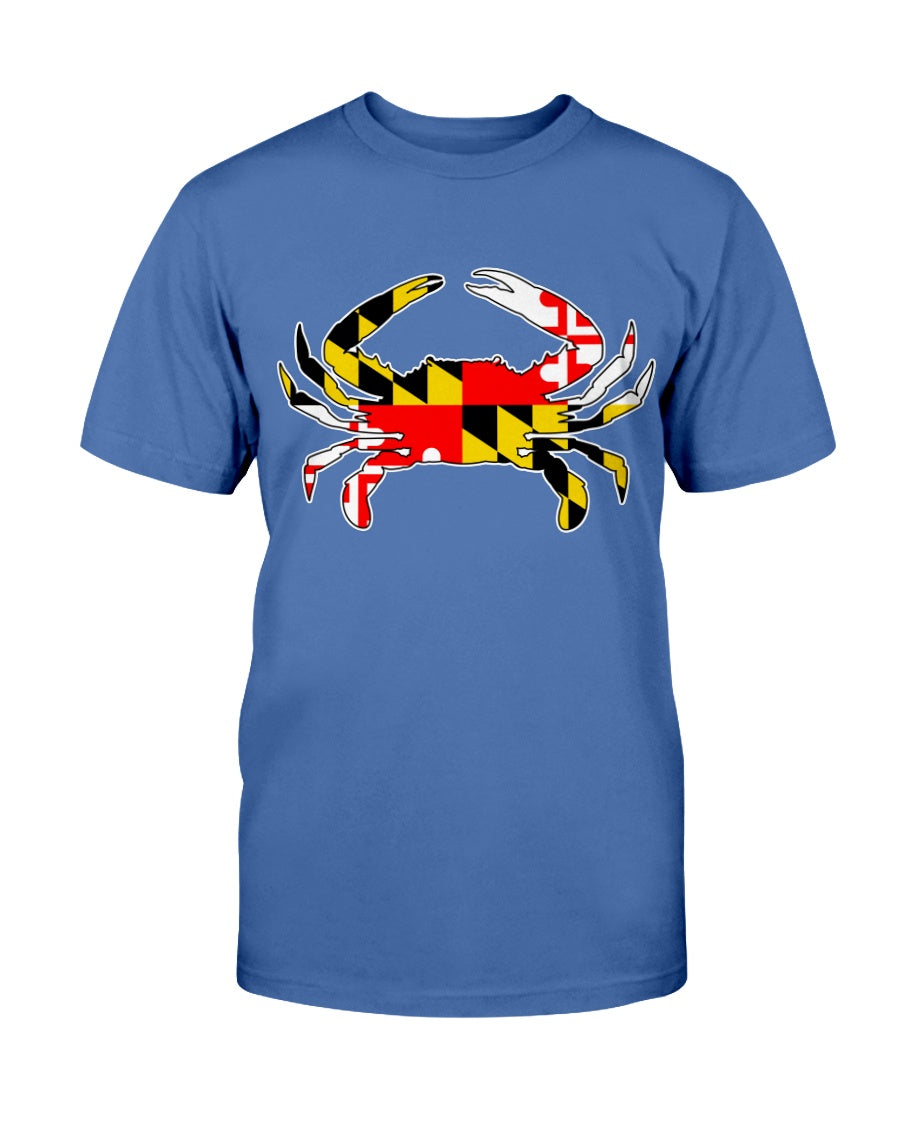 maryland flag crab tee shirt