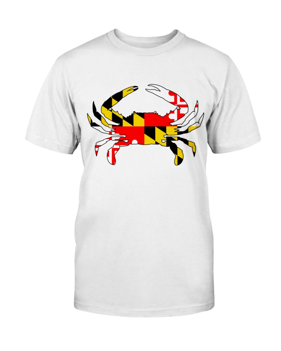 maryland flag crab tee shirt