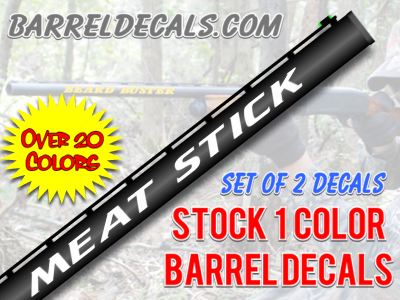 MEAT STICK gun barrel decal