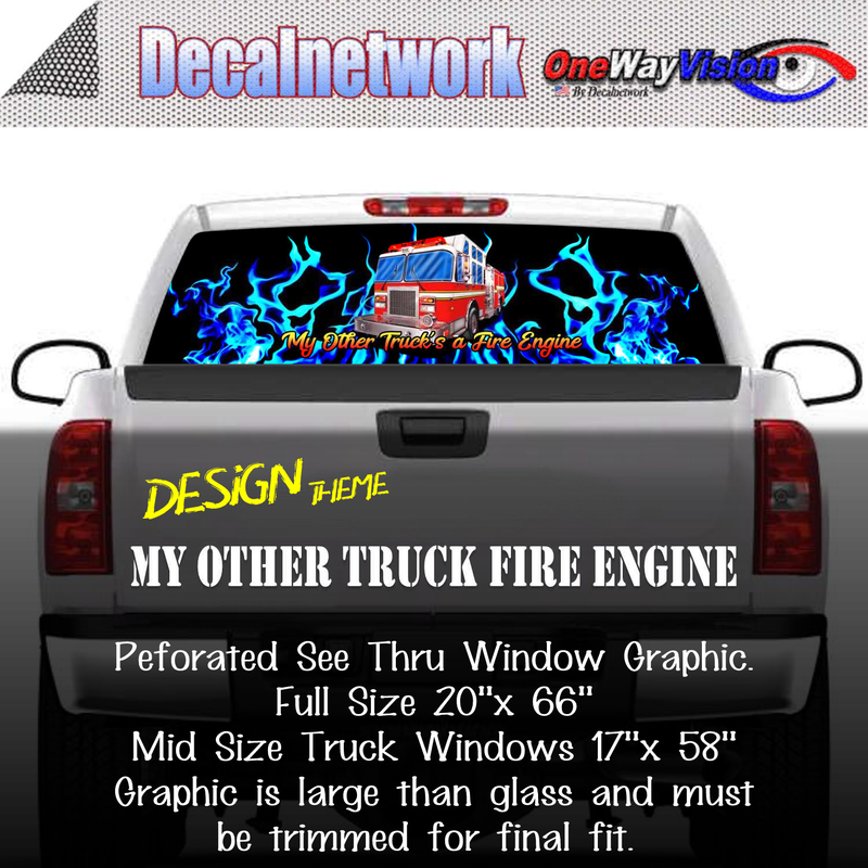 my other trucks a fire engine window graphic