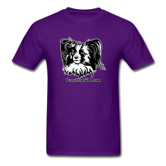 Papillon Mom  tee shirt Dog Lady - purple