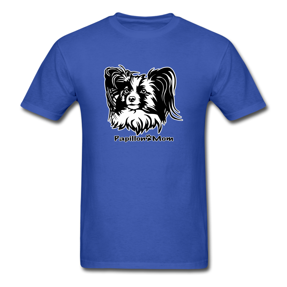 Papillon Mom  tee shirt Dog Lady - royal blue