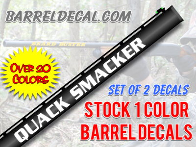 QUACK SMACKER Gun Barrel decal set