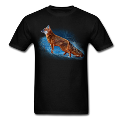 Red Fox wildlife tee shirt - black