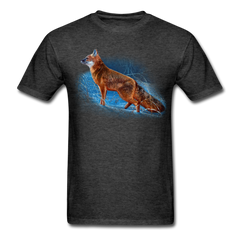 Red Fox wildlife tee shirt - heather black