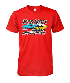 RedNeck Motorsports Demolition derby racing Unisex Cotton Tee - RTC Trading Company