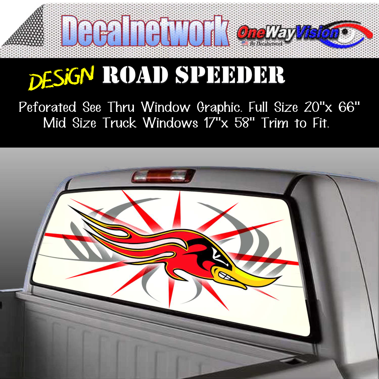 road runner window graphic