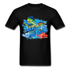 Saltwater Slam Fishing tee shirt - black