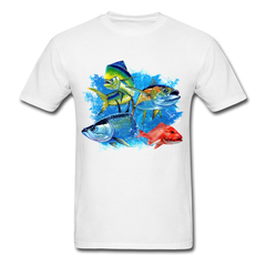 Saltwater Slam Fishing tee shirt - white