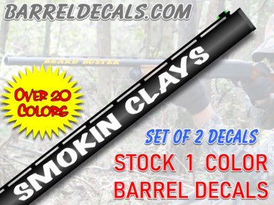 Smokin Clays gun barrel decal set - [Awesome_Decals]